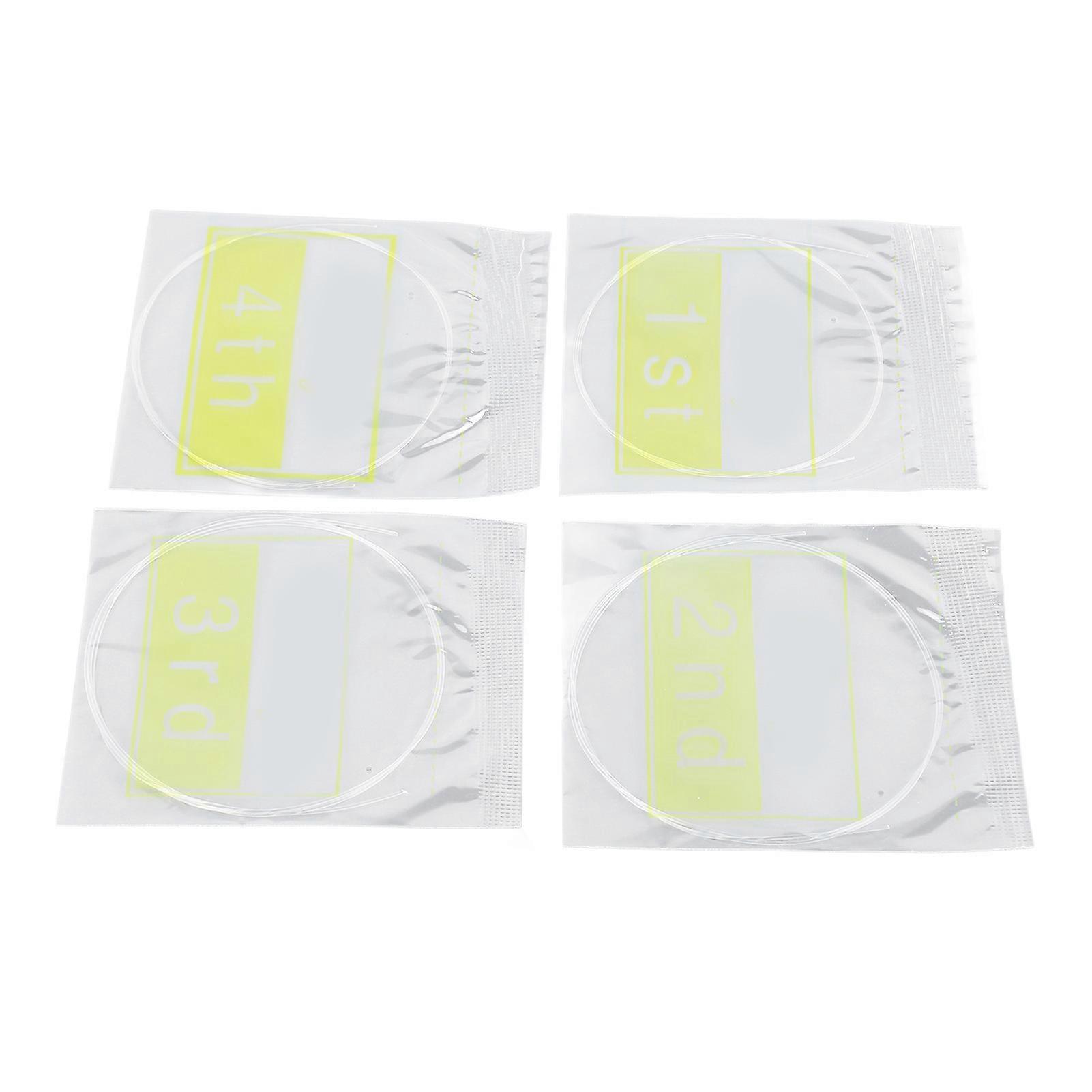4Pcs Ukulele String Nylon String Good Sound Quality Transparent Instrument Accessory