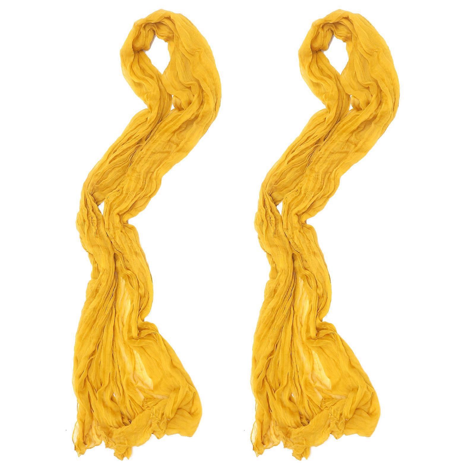 Polyester Wedding Table Runner for Decor Boho Style 4Pcs Yellow Set