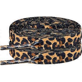 Leopard Print Shoelaces for Golden Goose Sneakers, 8MM Flat Cheetah Shoe Laces Replacement Strings for GG Leopard 1  54Inch