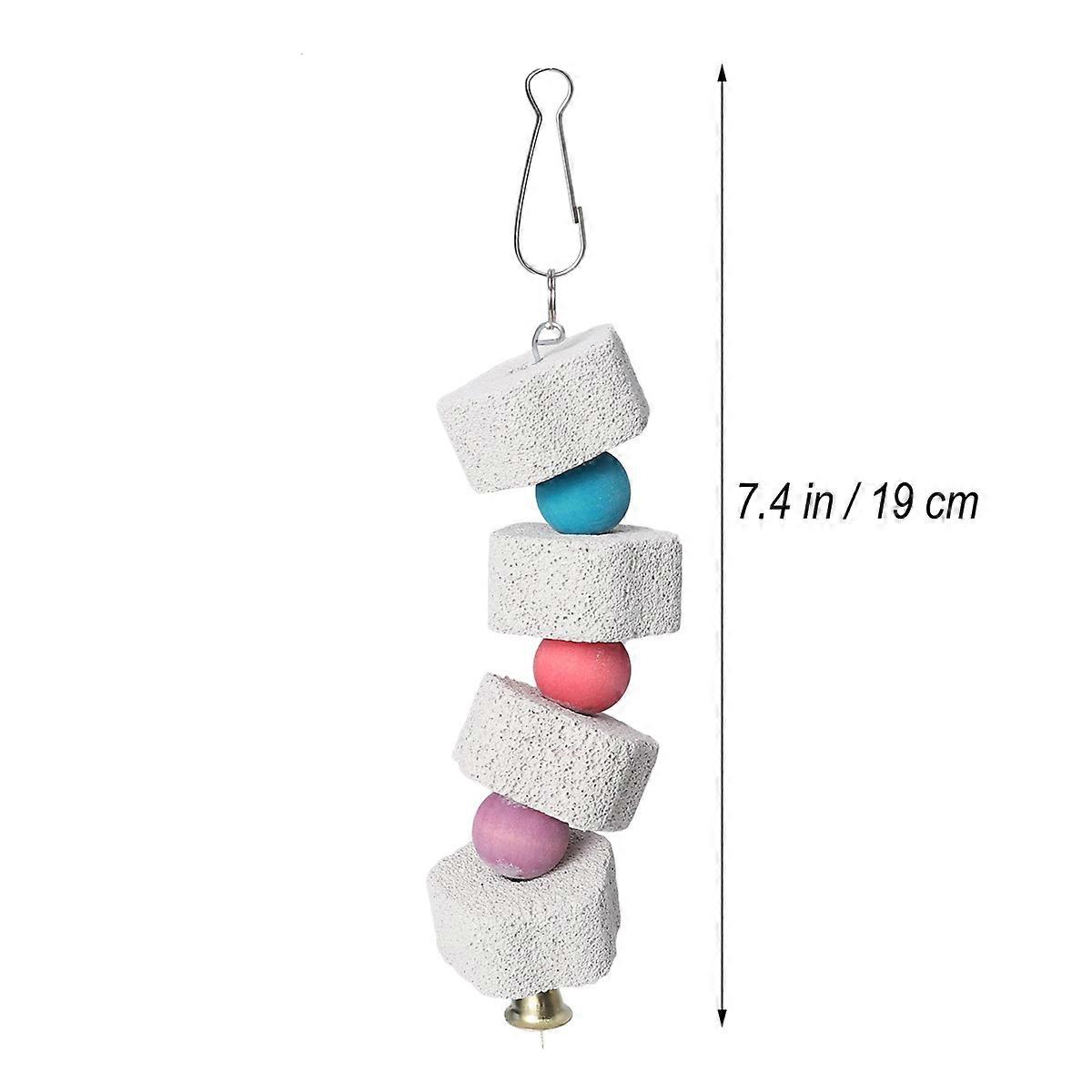 Chewing Stone String Parrot Toy Provides Mental Stimulation