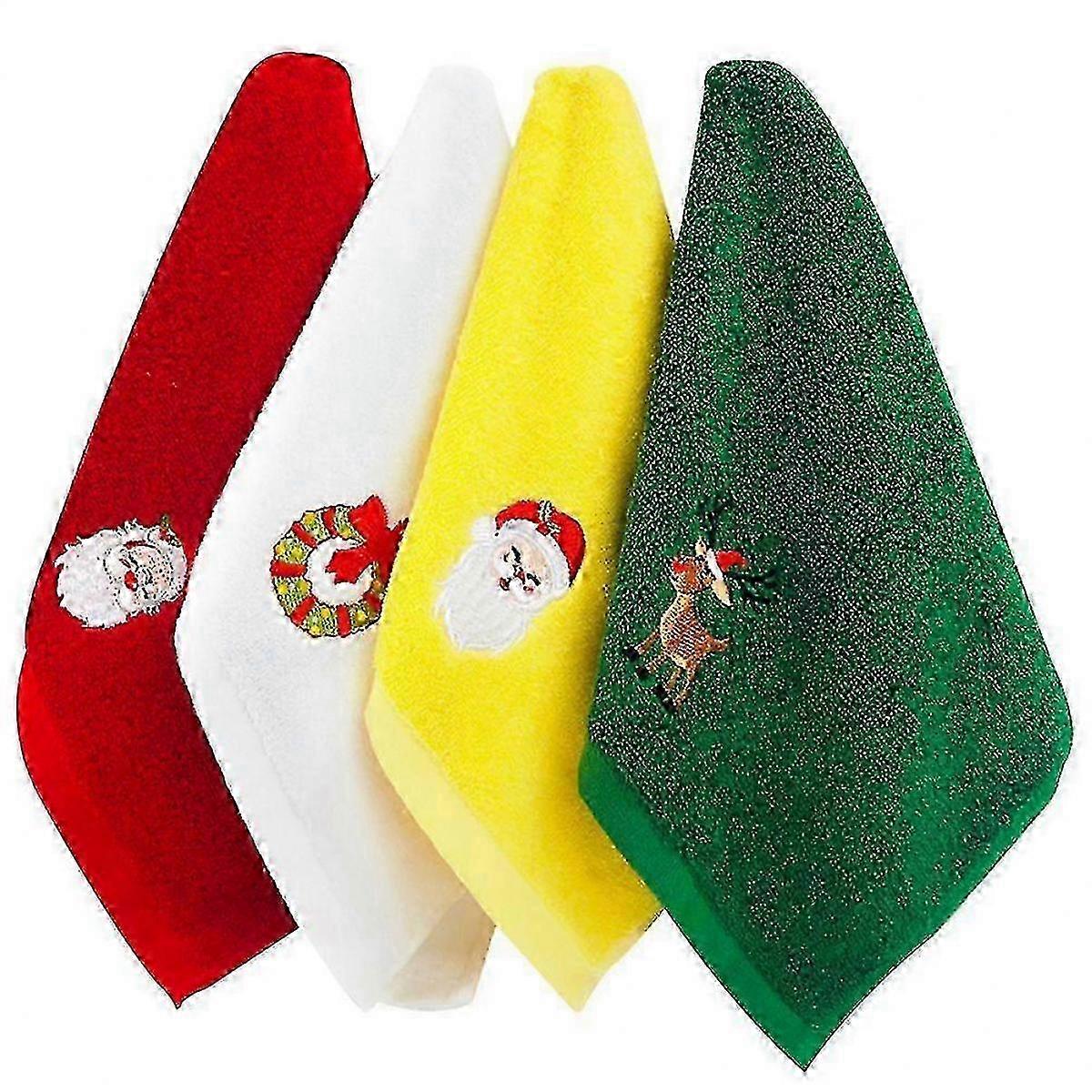 Festive 4pc Cotton Hand Towel Set