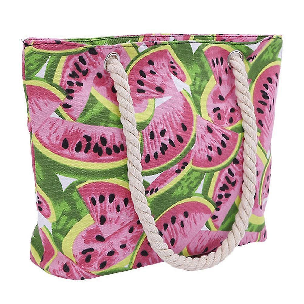 Creative Shoulder Bag for Storage 2Pcs Watermelon Pattern Beach Bag