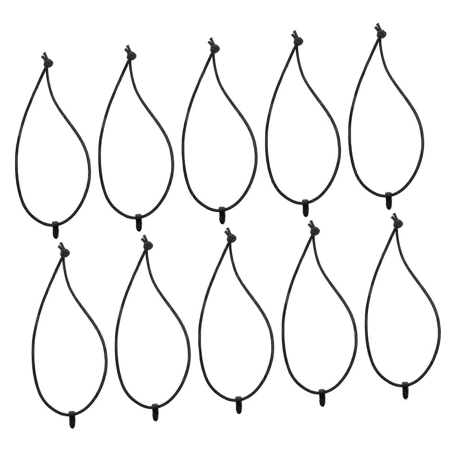 10pcs Elastic Reusable Cable Ties with Hook and Loop for Tangle Cord and Rope Management
