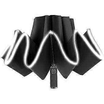 Windproof 10Rib Compact Travel Umbrella Automatic Open Close WaterRepellent Canopy