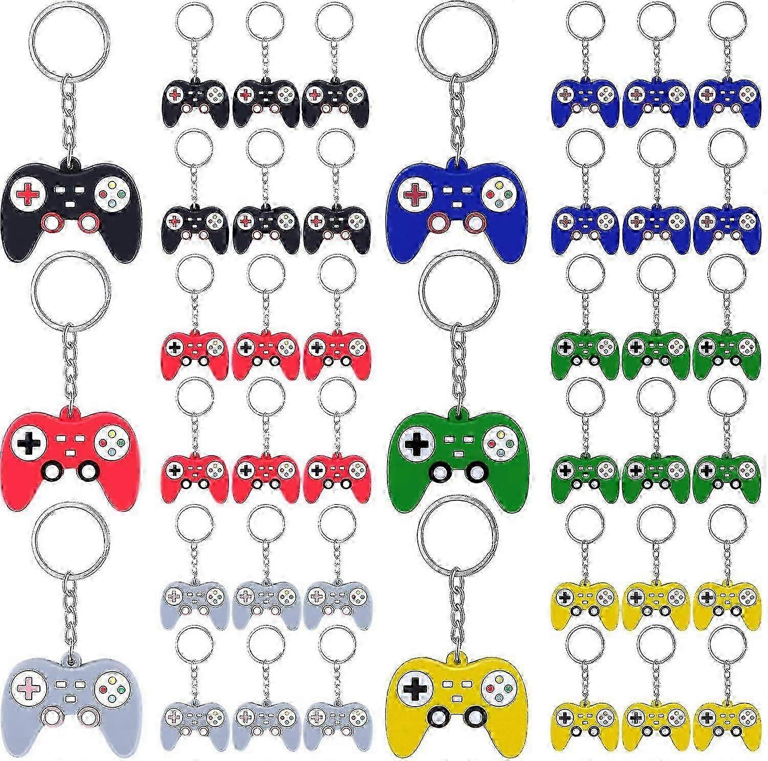 36 Pieces Video Game Controller Keychains Game Controller Key Ring Gaming