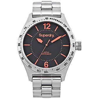 Superdry Bataillon Stahl japanische Quarz Analog Man Uhr mit SYG107OM Edelstahl Armband