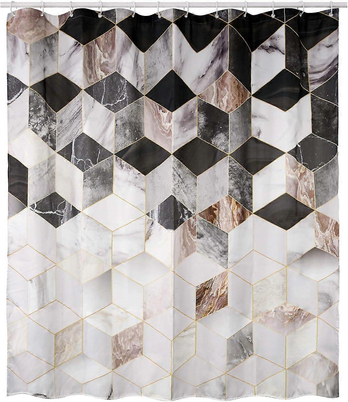 Marble Print Waterproof Washable Bathroom Set