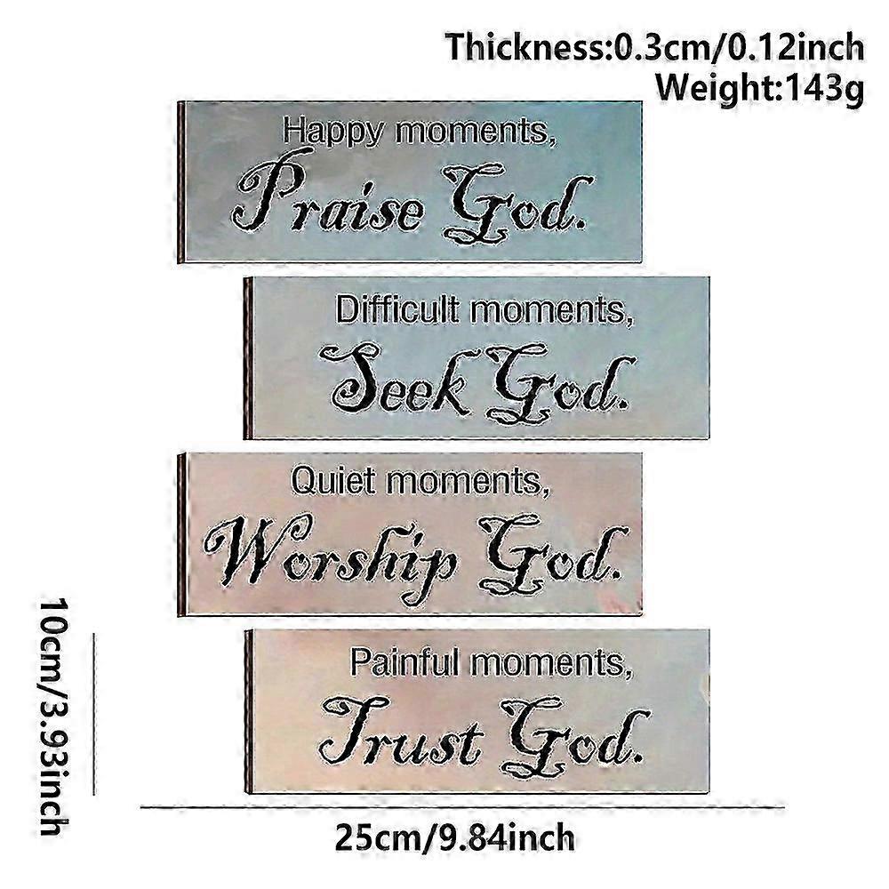 Scripture Wall Art Wooden Set 4pcs