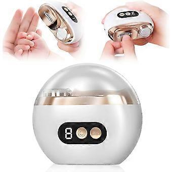 Multifunctional electric nail trimmer, 2-in-1 electric polishing and automatic nail clippers, three speed settings, safe and convenient nail trimmer