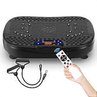 Vibrationsplatte als Trainingsgerät, Fitnessplattform für das Training des ganzen Körpers, Vibrationsplatte mit Widerstandsbändern für Heimgebrauch, inklusive Geschwindigkeitsregler.