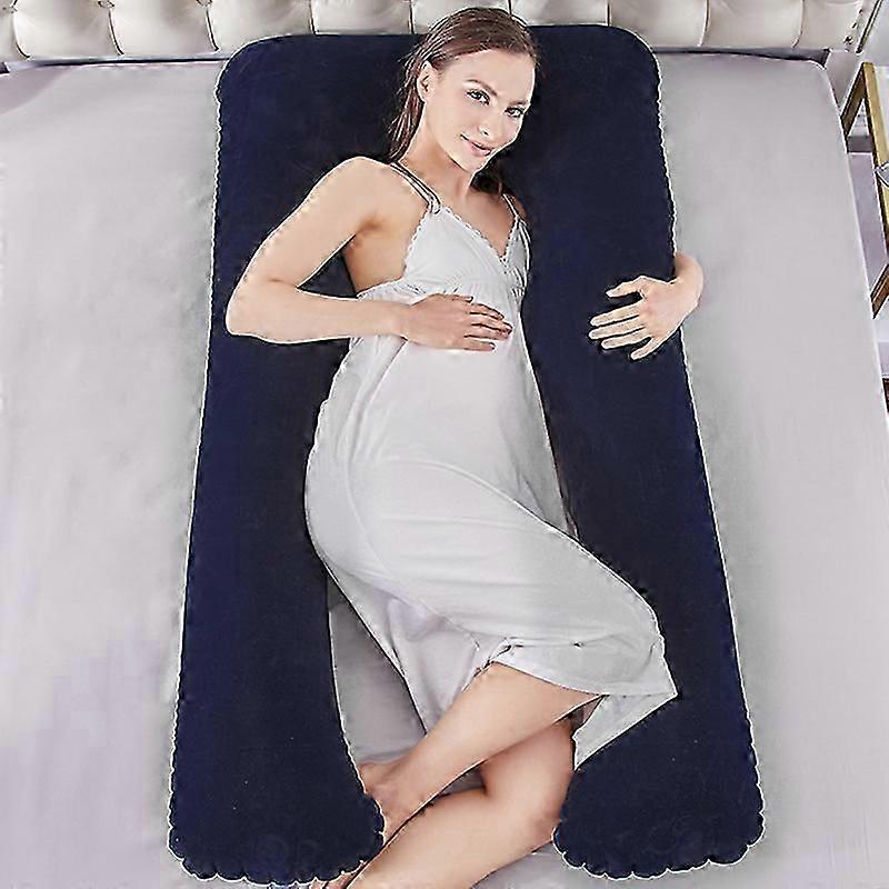 Inflatable U Shape Pregnancy Pillow Full Body Side Sleeper Support