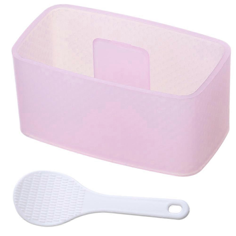 Home DIY Rice Ball Mold Rectangular Sushi Maker with Spoon