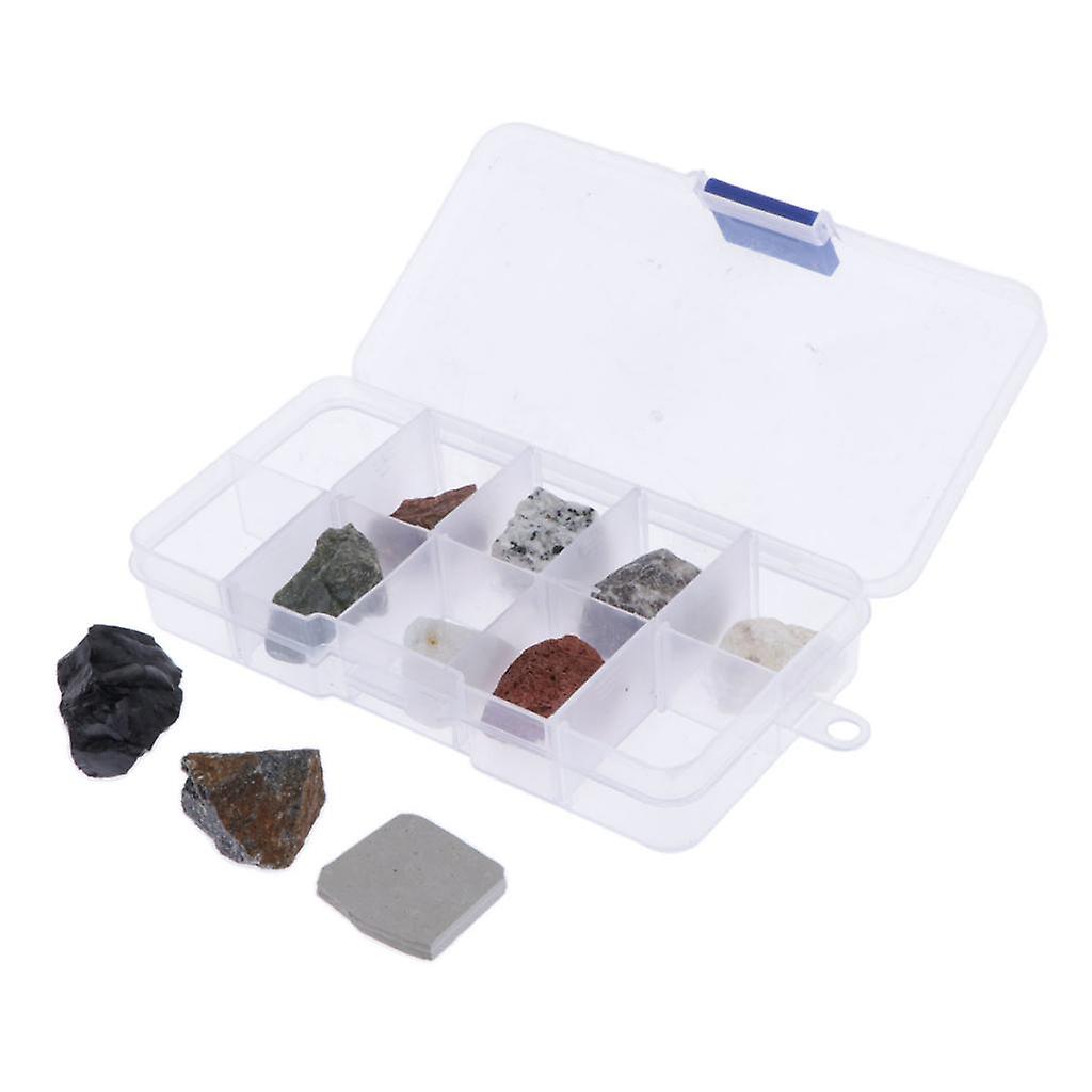 10 adet Kaya Mineral Taş Koleksiyonu Eğitim Jeolojisi Bilim Örnekleri