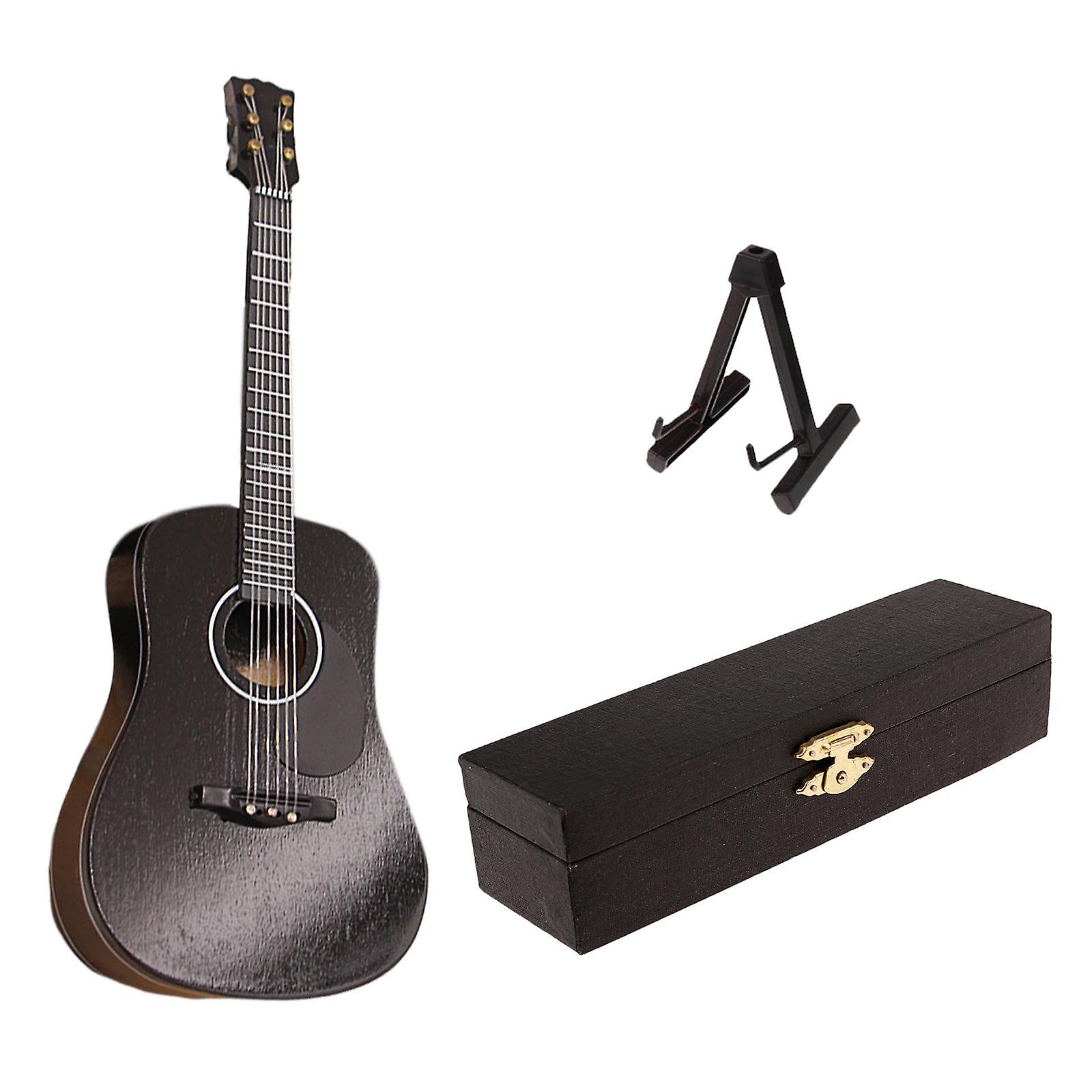 Trä Elgitarr Modell 1/6 Dockhus Vardagsrum Heminredning A