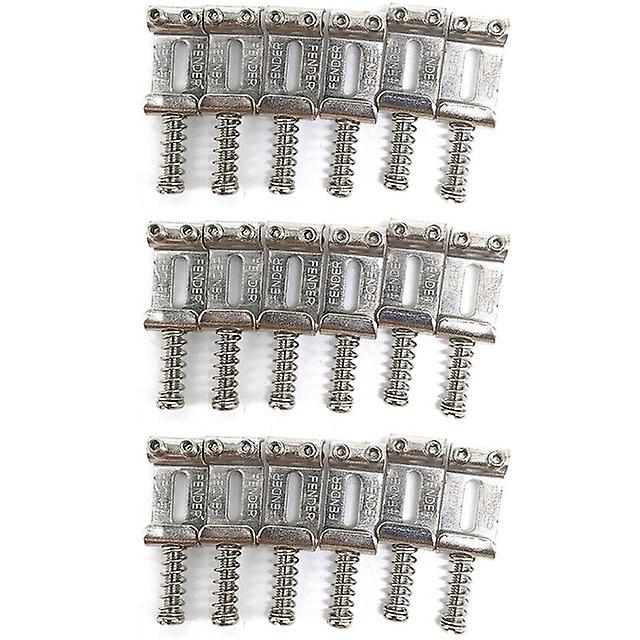 18 Roller Bridge Pull String Code Electric Guitar Saddle For Stratocaster Telecaster Electric Guitar Accessories Silver