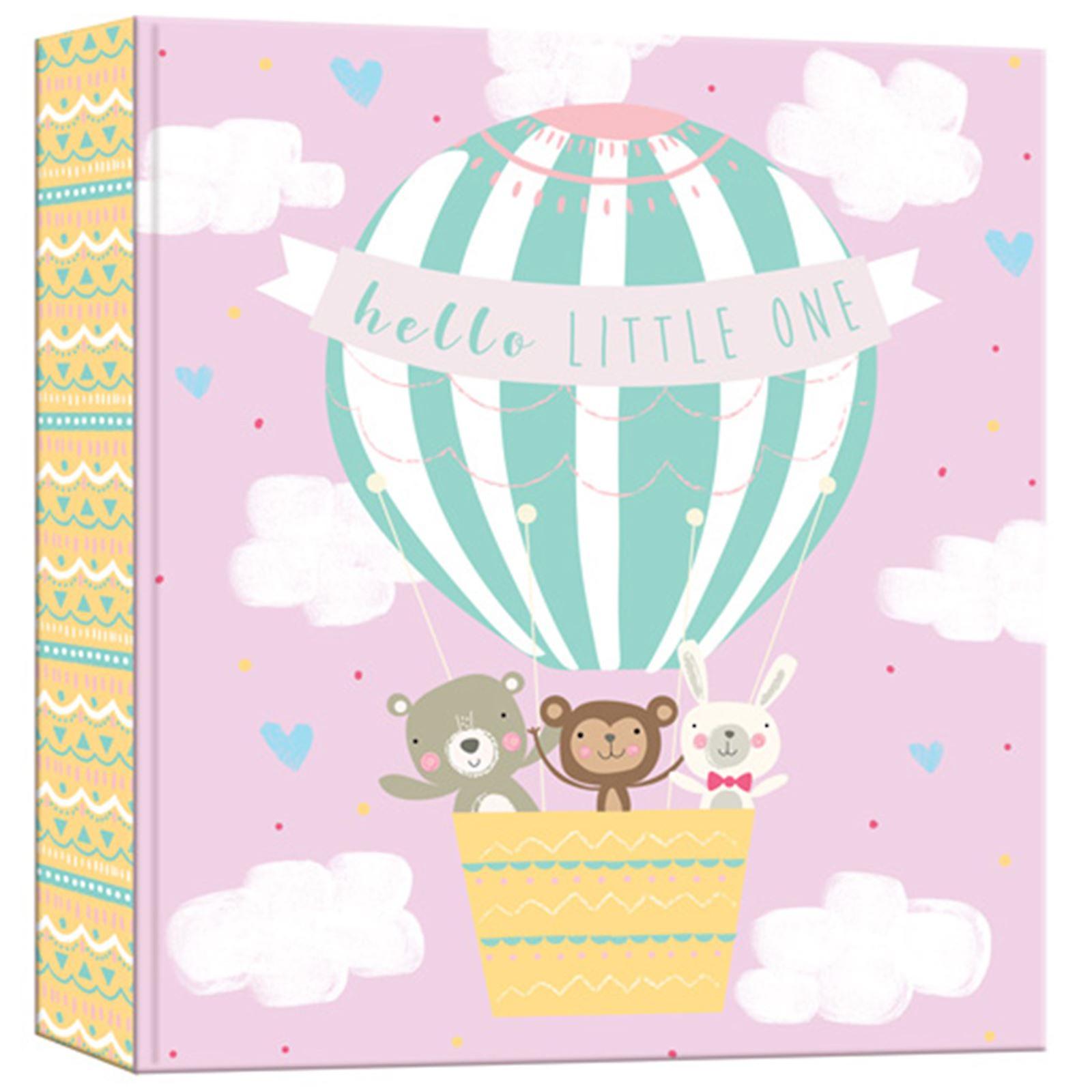 Pink Hello Little One Slip In Newborn Baby Photo Album 5x7 104 Photos