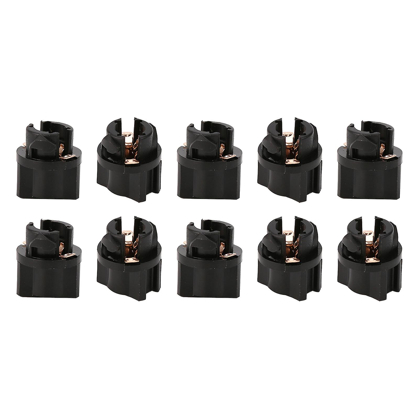 T5 Bulb Holder Twist Socket Wedge Dash Instrument Panel Cluster Indicator 10pcs