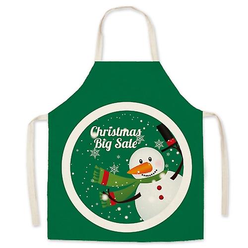 2 Pcs Christmas Linen Apron Parent-child Set, Specification: 45x56cm