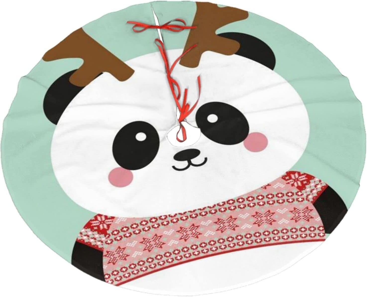 Christmas Tree Skirt cute panda Christmas Decoration Plush Tree Skirt