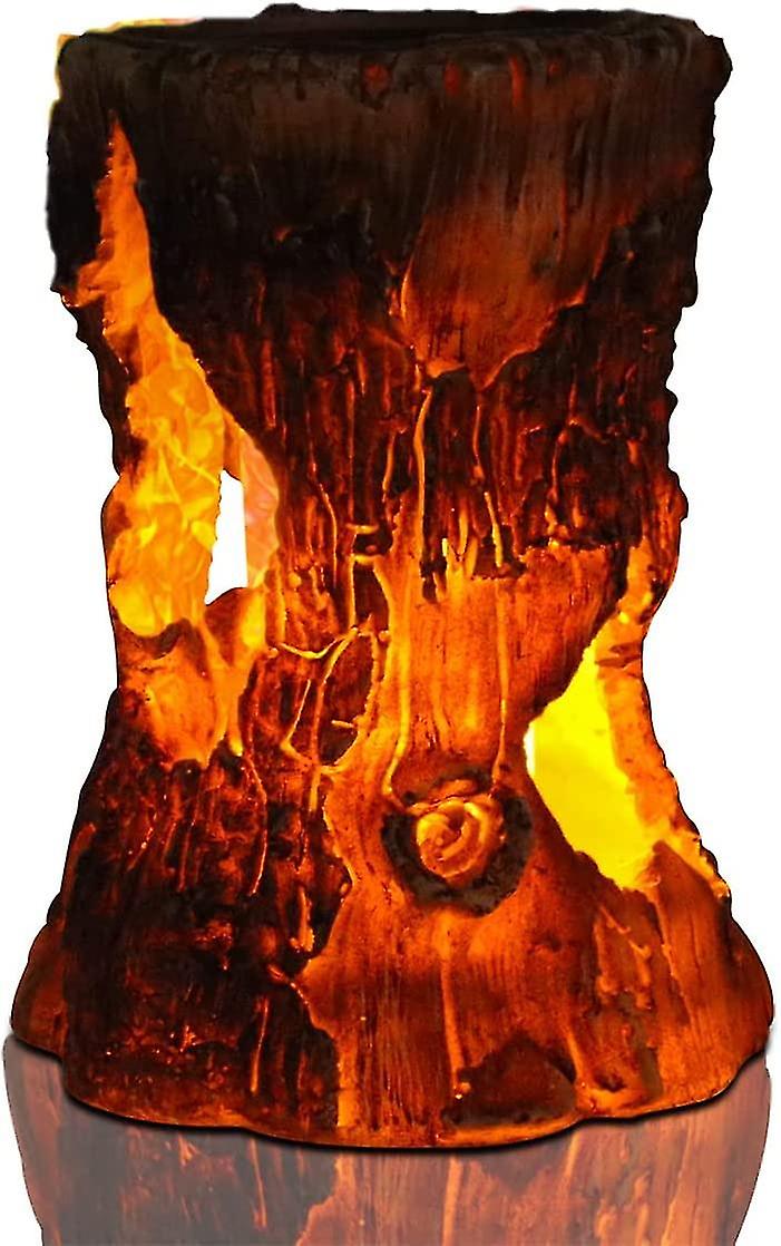 Solar Torch Light Led Simulation Flame Stump Light Waterproof Desktop Light  bd