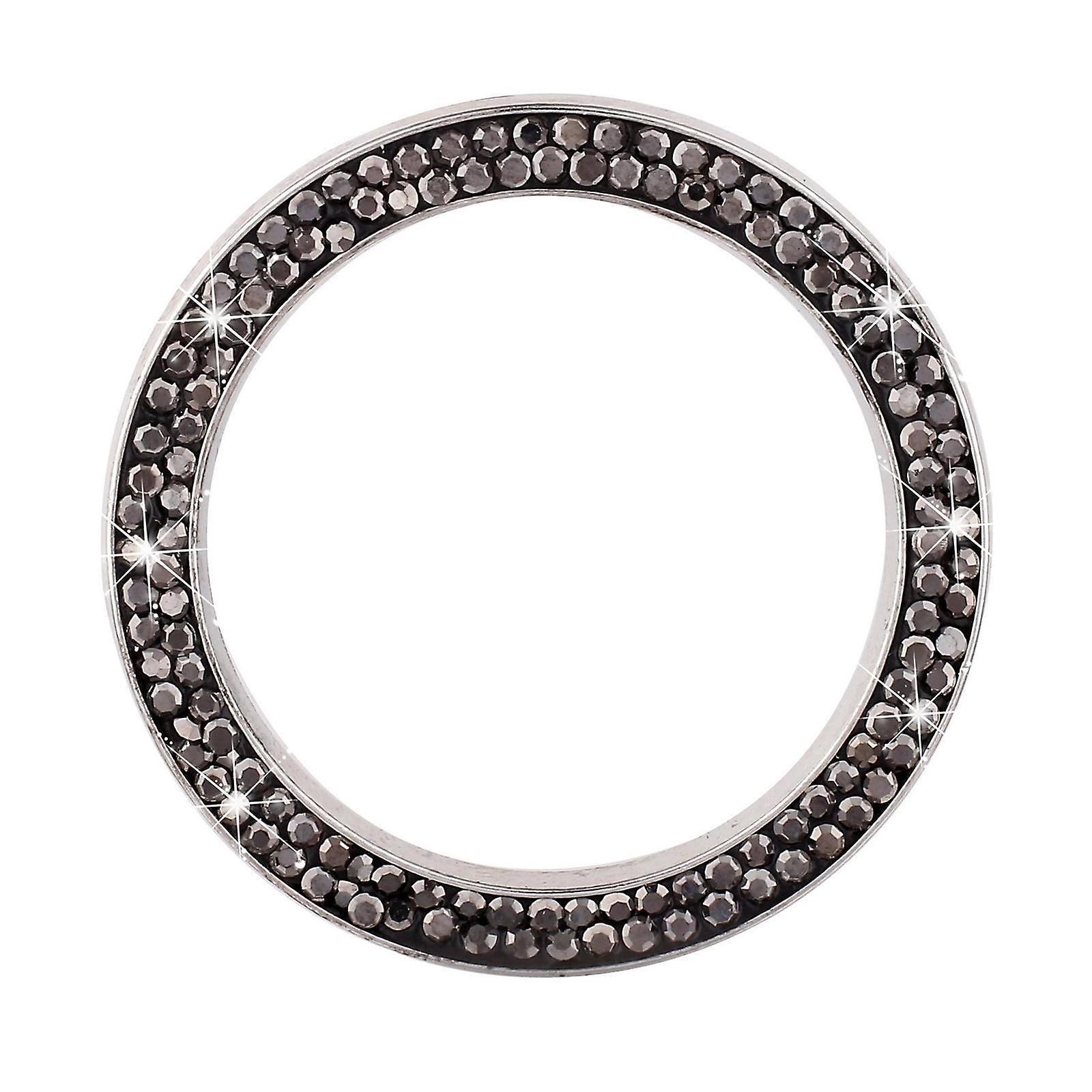 Auto Rhinestone Engine Ignition Start/Stop Button Ring Key Knob Decoration Bright black