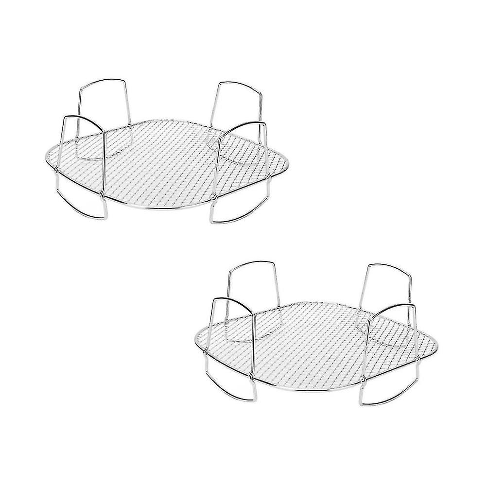 2pcs Airfryer Accessories Steamer Grill Multi-function Draining Rack Potato Rack Fruit And Vegetabl
