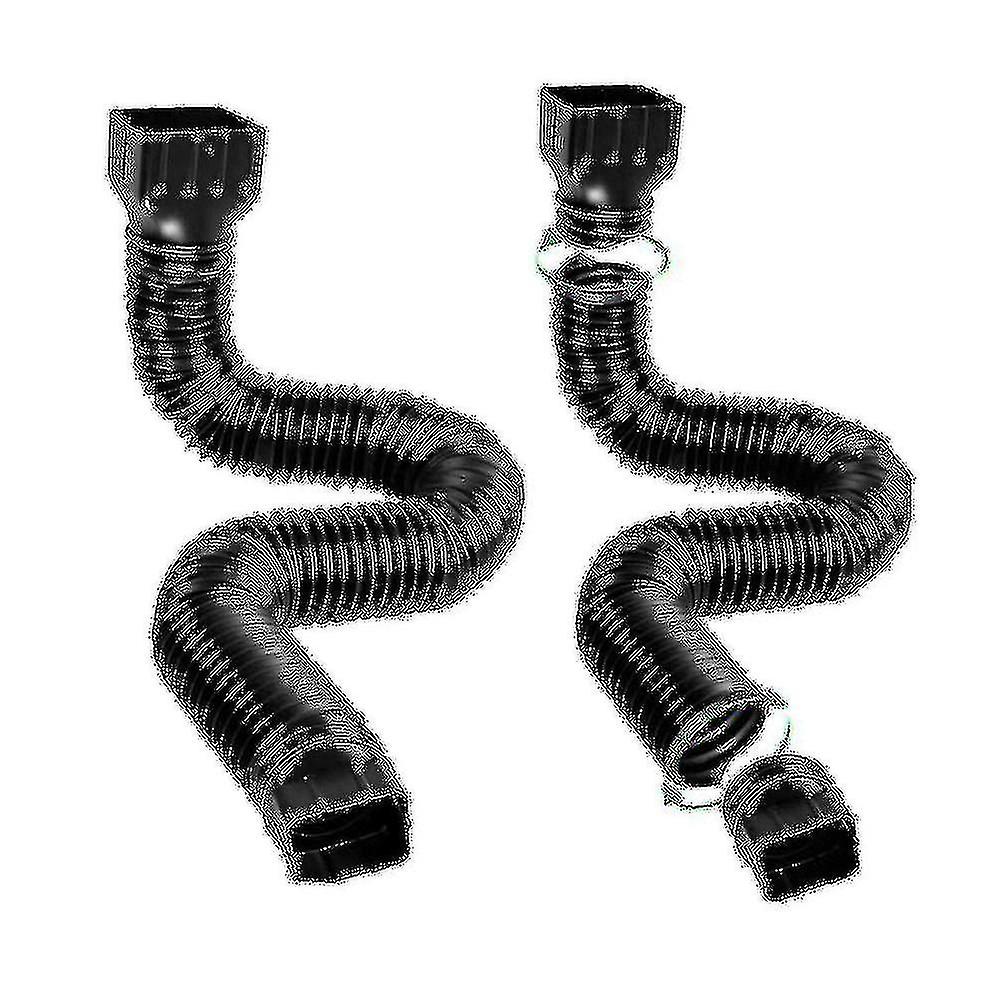 Upgrade Rain Gutter Downspout Extensions, 17in-59in Flexible Drain Downspout Extender,with 2 Connec