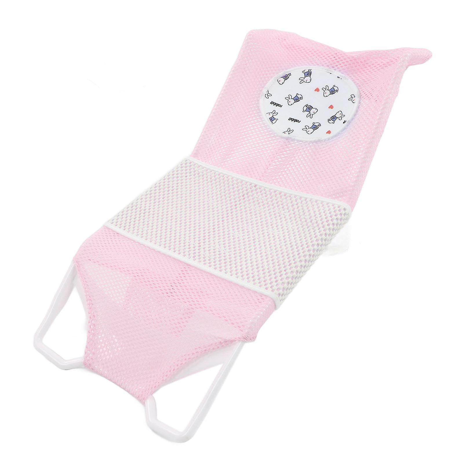 Baby Bath Cushion, Mesh, Ergonomic, Newborn, Bathtub Support, Net Mat, Pink