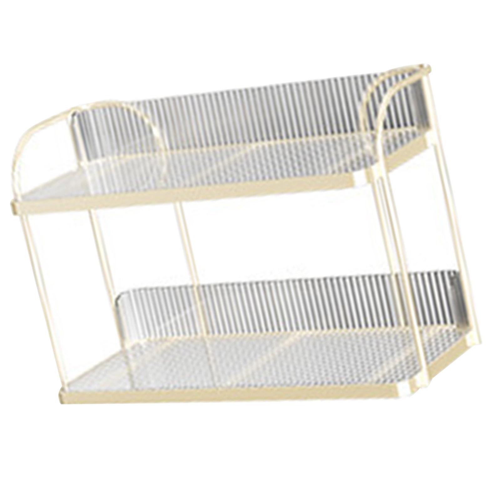 Transparent Double Layer Storage Rack Desktop Cosmetic Storage Rack Accessories Organizer for Bedroom 