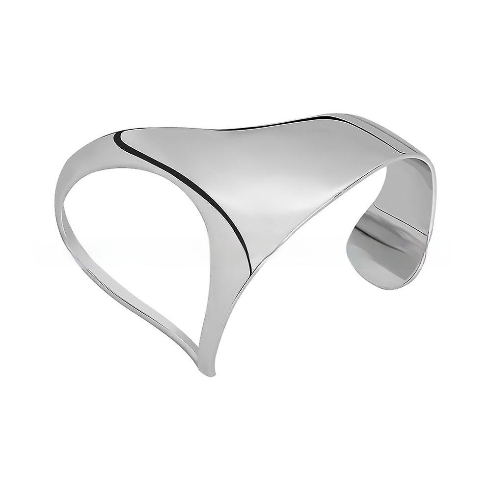 Brass Geometric Solid Curved Palm Bracelet Unique Punk Style Bracelet