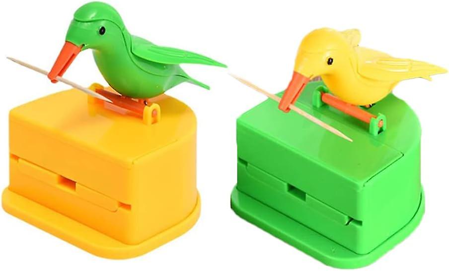 2 Pack Toothpick Dispenser, Bird Shape Automatic Toothpick Box