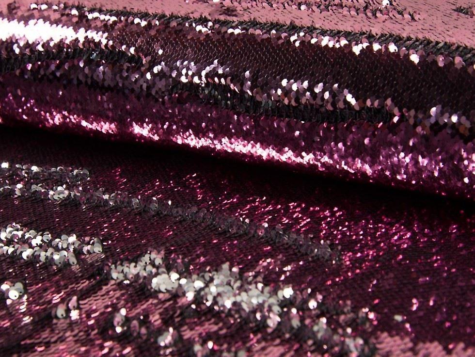 Minerva Reversible Flip Sequin Mesh Fabric Pink - per metre