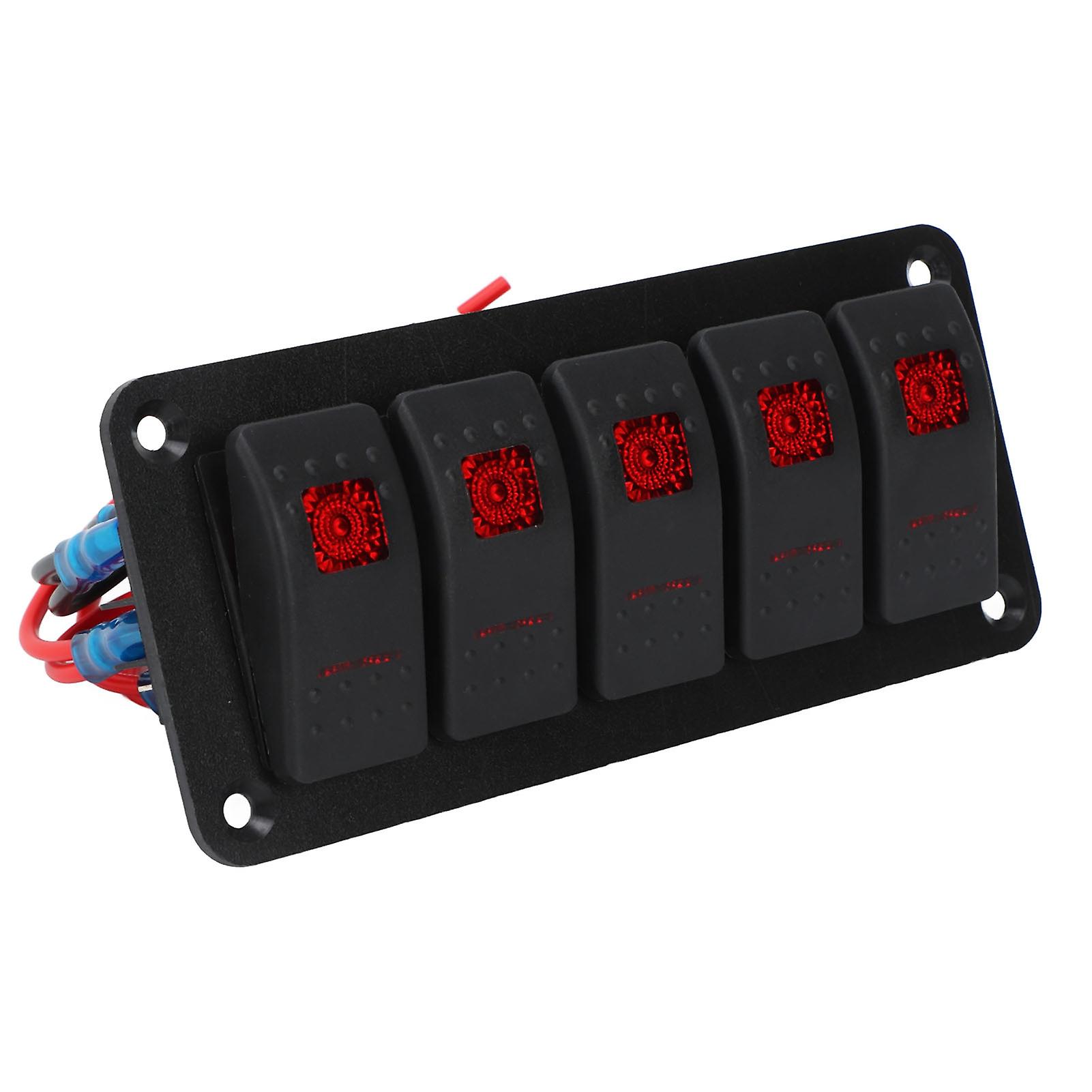 Waterproof Switch Panel,Switch Panel 5 Gang LED Switch Panel RV Switch Panel Quality You Can Trust