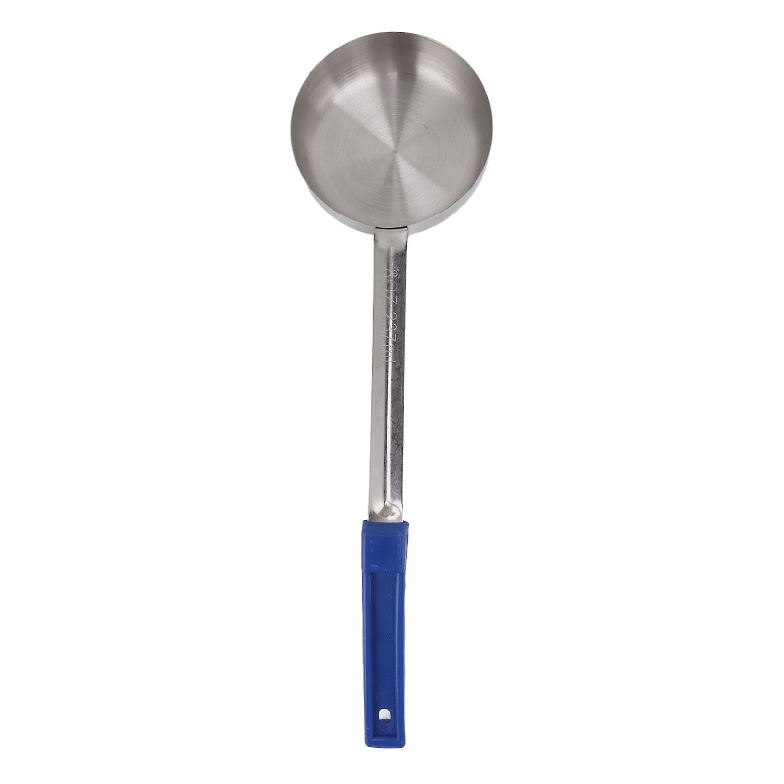Cucchiaio per salsa Pizza Cucchiaio dosatore multiuso in acciaio inossidabile per uso alimentare per cucina blu 8 once (misurino senza fori)