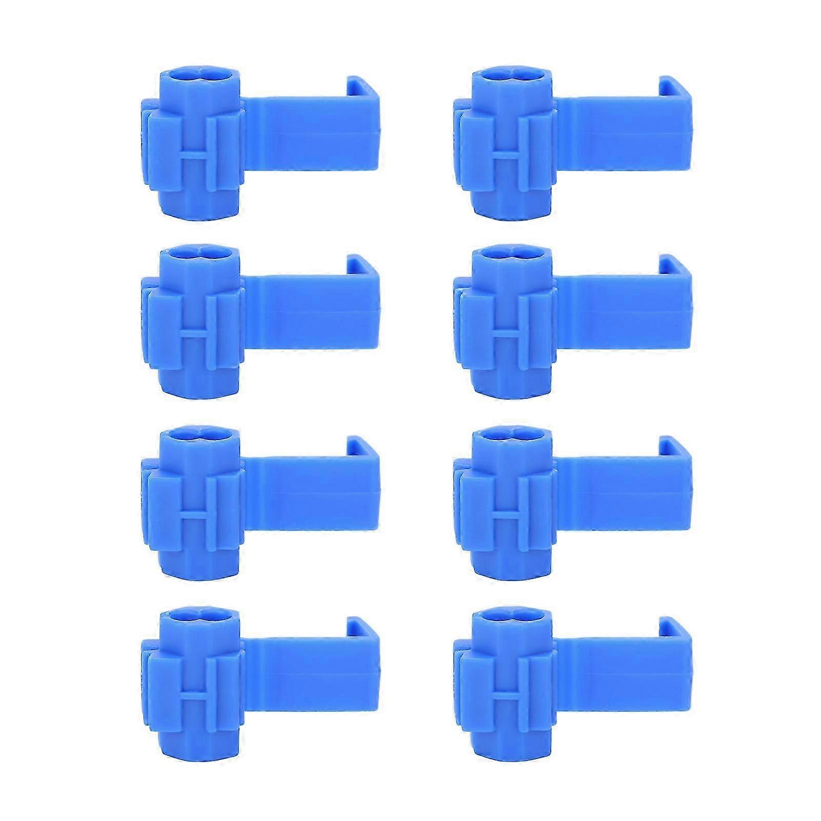 210Pcs Lock Wire Connectors Quick Splice Electrical Cable Snap Crimp Terminal BlocksBlue