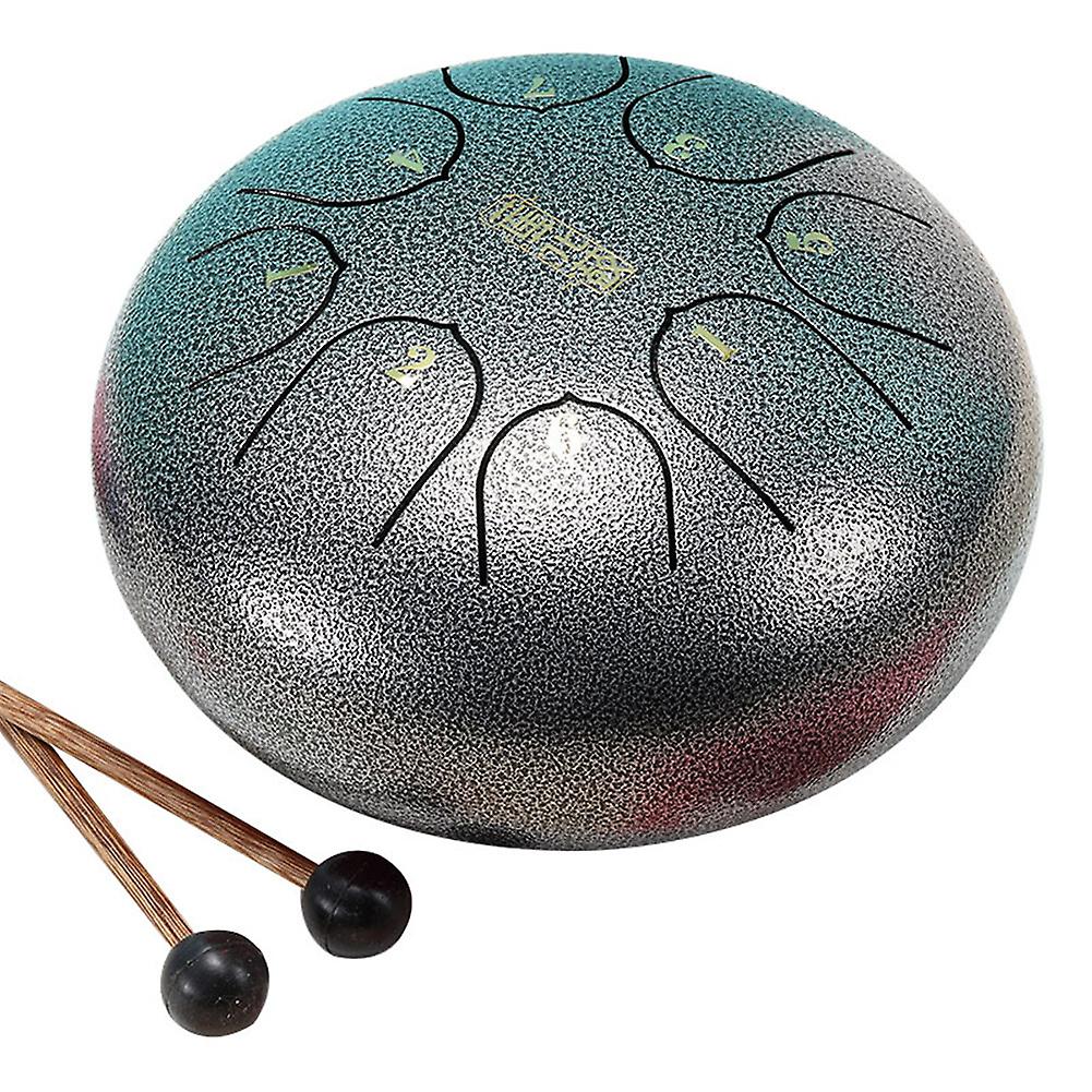 Nature Steel Drum Kit Tongue Drum 6 Inch 8 Tune Steel Hand Pan Drum Tank Drum Percussion