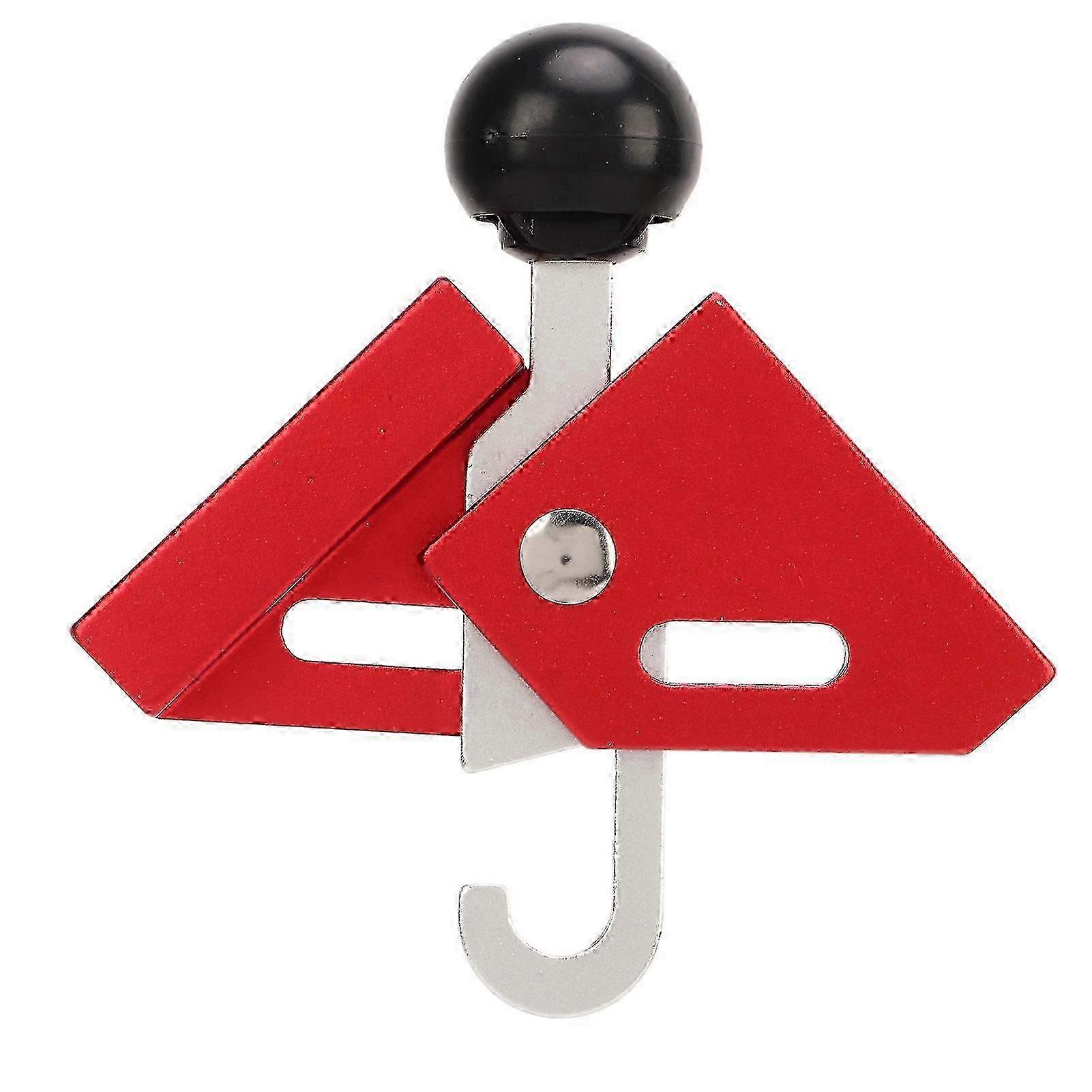 Single Tent Pole End Cap Anti-Puncture Cap Awning Rod Top Cap Aluminum Alloy 90 Degree Adjustable Tent Pole Connector 8mm Aperture Red