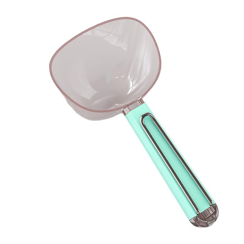 Rice Spoon Non-Stick Rice Scoop with Scale Easy to Clean Long Handle Clip Design Measuring Spoon for