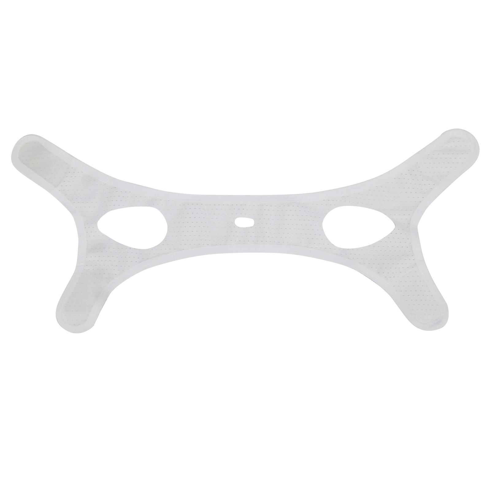 Unisex Anti-Snoring Chin Strap Breathable Mesh Jaw Support (White)
