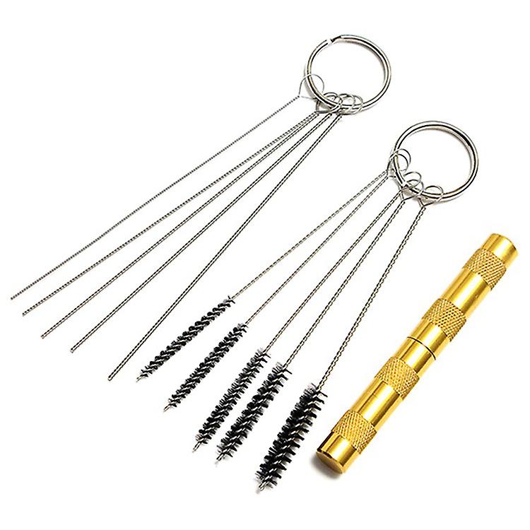 Cleaning kit with brushes and needles for airbrush