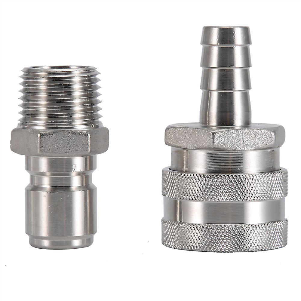 Stainless Steel Quick Disconnect Fitting Set for Home Brewing, 1/2" BSP