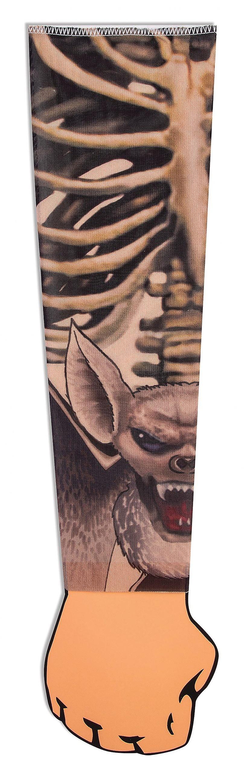 Tattoo Sleeve Bones Costume Accessories X77136