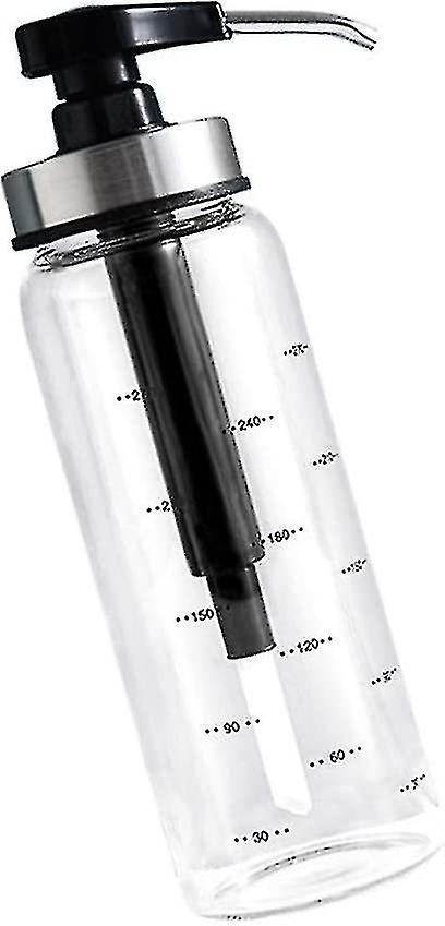 300 مل موزع زيت الزيتون ، عسل الخل Culet ، زجاجة زجاجية مربعة القامة مع صنبور صب الفولاذ المقاوم للصدأ