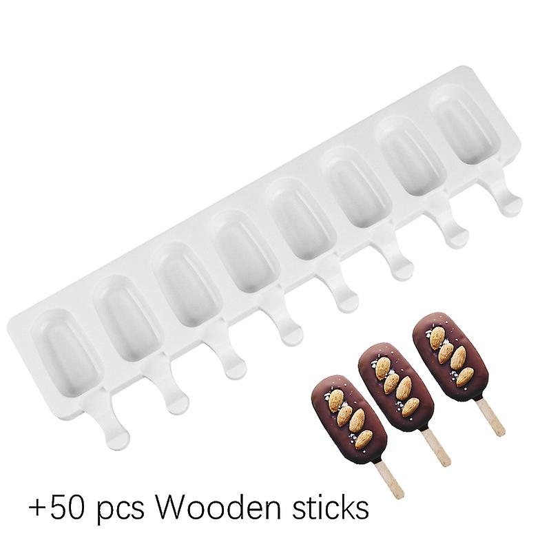 8 هول سيليكون الآيس كريم العفن ماغنوم سيليكون العفن DIY عصير الفاكهة الآيس البوب مكعب صانع الجليد صينية الملوثات العضوية الثابتة