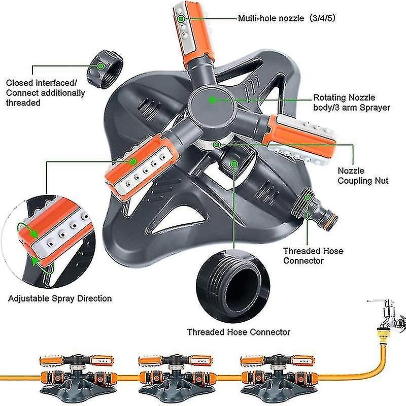 Yard automatic 360 rotation adjustable garden sprinkler