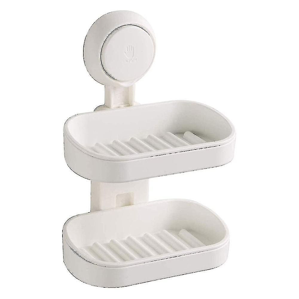 Double Layer Soap Dish Suction Cup Soap Holder For Shower, Powerful Soap Bar Case For Bathroom,drill