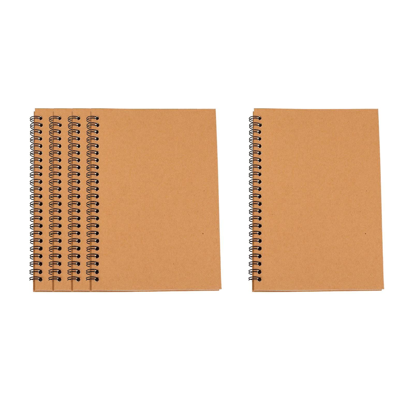 5Pcs Spiral Notebook 50 Sheets Lined Notebook for Writing Journaling Markers Khaki
