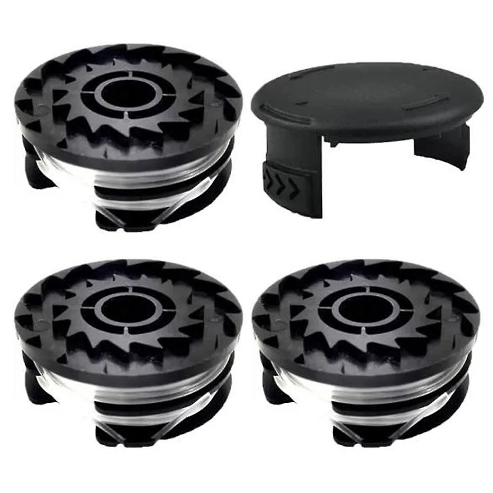 TLP-01+TLP-01-1 Pour Tondeuse à gazon Parkside PRTA 20-LI A1-IAN 311046 Remplacement 3 bobines + capuchon de bobine DCQ