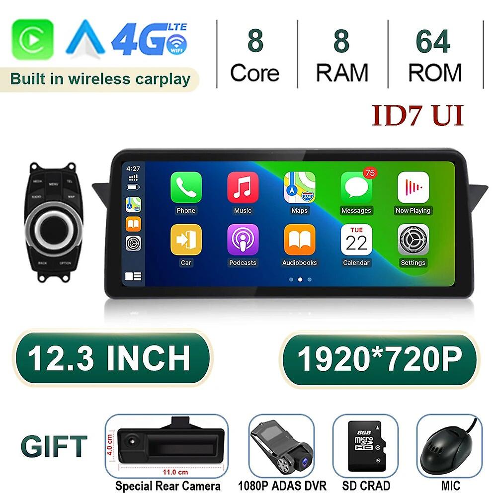 12.3 Inch Android 13 Id8 360 Camera Video Player For Bmw X1 E84 2009 - 2015 Car Radio Stereo Audio Gps Navigation Multimedia Bt