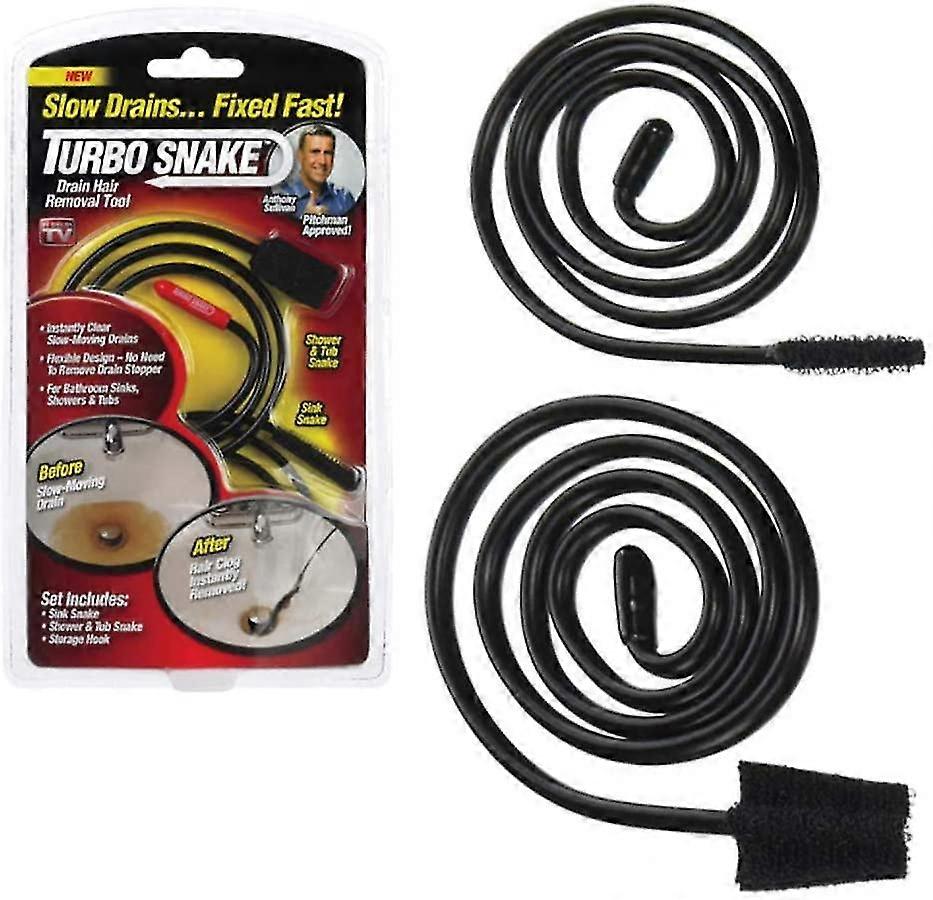 Snake Turbo Drain Flexible Stick Drain Opener Hair Drain Clog Remover Kit Tool
